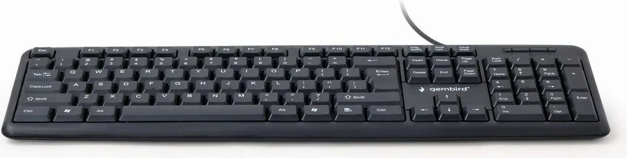 Tastierë Gembird KB-U-103-RU, USB QWERTY, e zezë