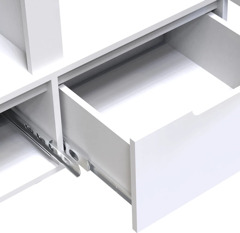 Dollap i dyfishtë Afina mdf, ngjyrë e bardhë me shkëlqim, 100x57x213cm