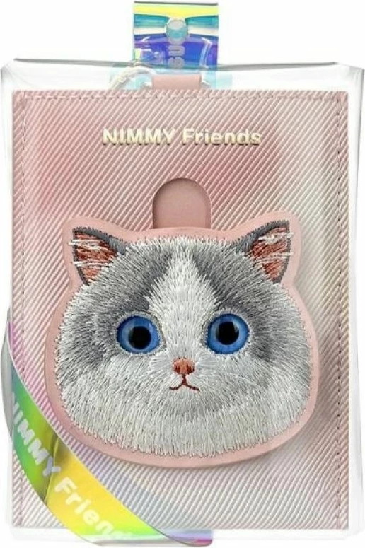 Portofol kartelash Nimmy Big Eyed Pet 2.0 Cat, rozë