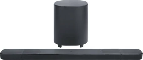 Soundbar JBL Bar 1000 (M2) 7.1.4 960W, subwoofer 10\", me altoparlantë të pasëm wireless, e zezë, set 4 copë
