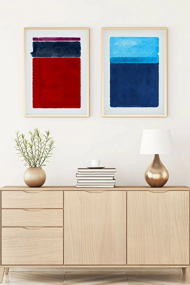 Pikturë dekorative me kornizë MDF (2 copë), Wallity, Huhu94, 70x50