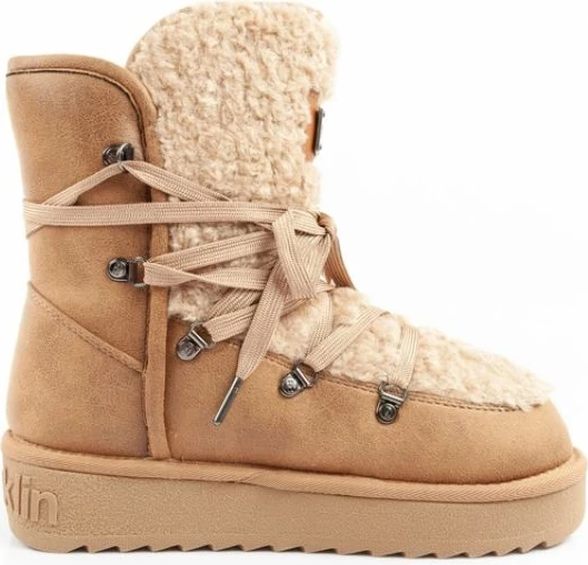 Çizme dimri për femra D.Franklin, kafe-bezhë