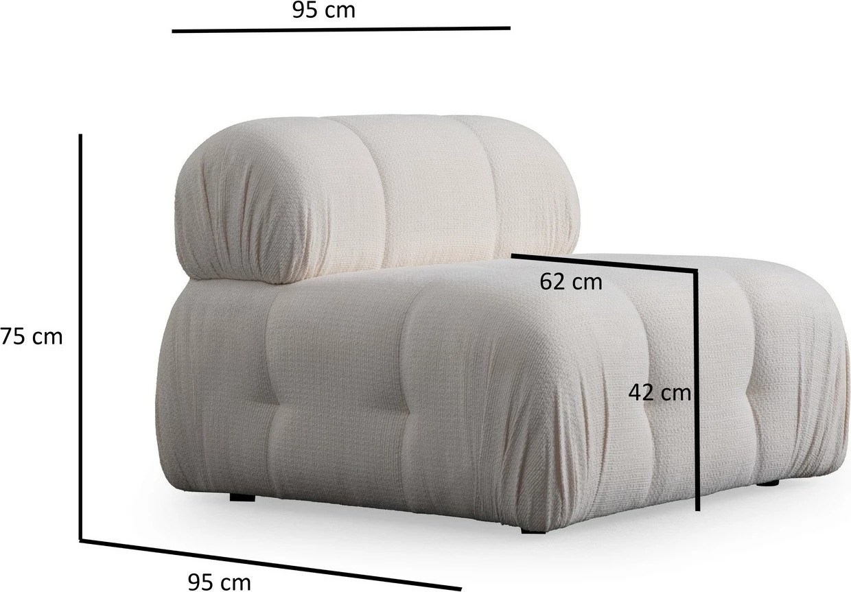 Divan treshe Atelier del Sofa, Petite 3, i bardhë