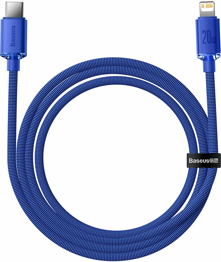 Kabllo Baseus CAJY000203 Lightning në USB-C, 1.2m, 20W, Blu