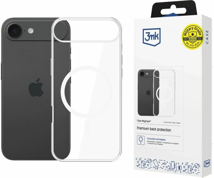 Kllapë telefoni 3mk Clear MagCase për iPhone 17 Air, transparente