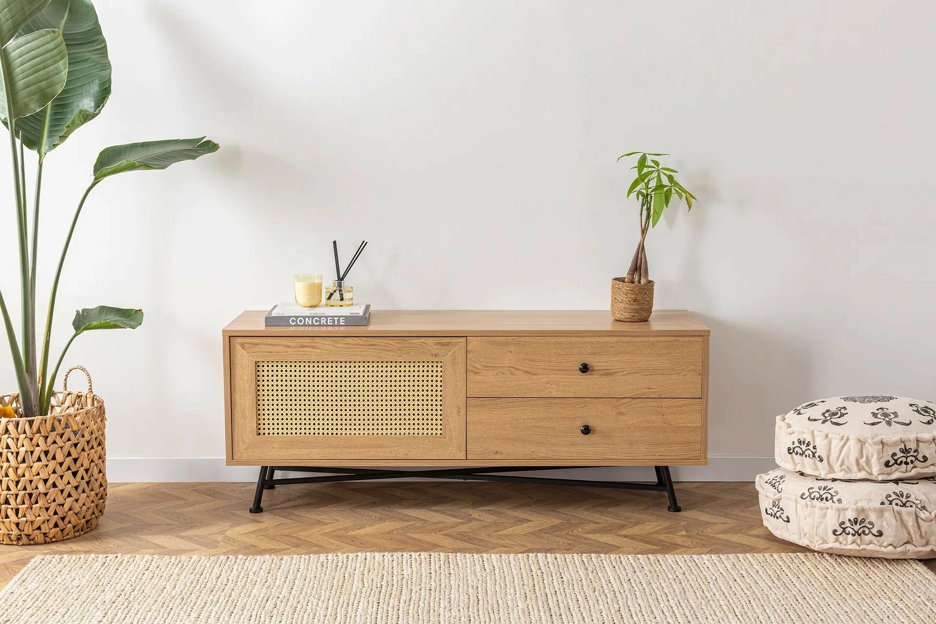 Komodë TV Hanah Home, Nala 140, ngjyrë natyrale
