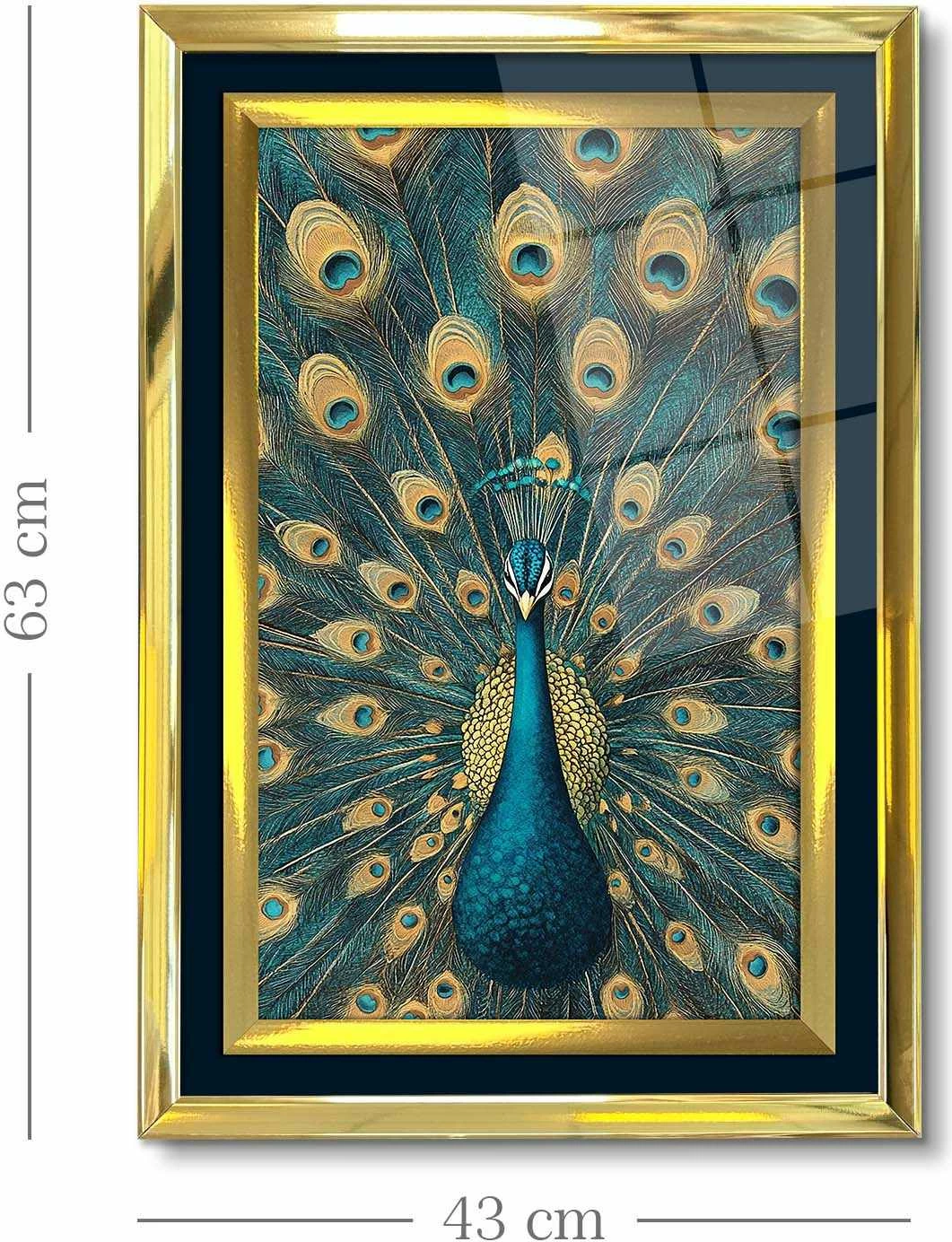 Pikturë dekorative me kornizë, shumëngjyrëshe, Wallity 4363Kromaltınct - 025, 43x65cm