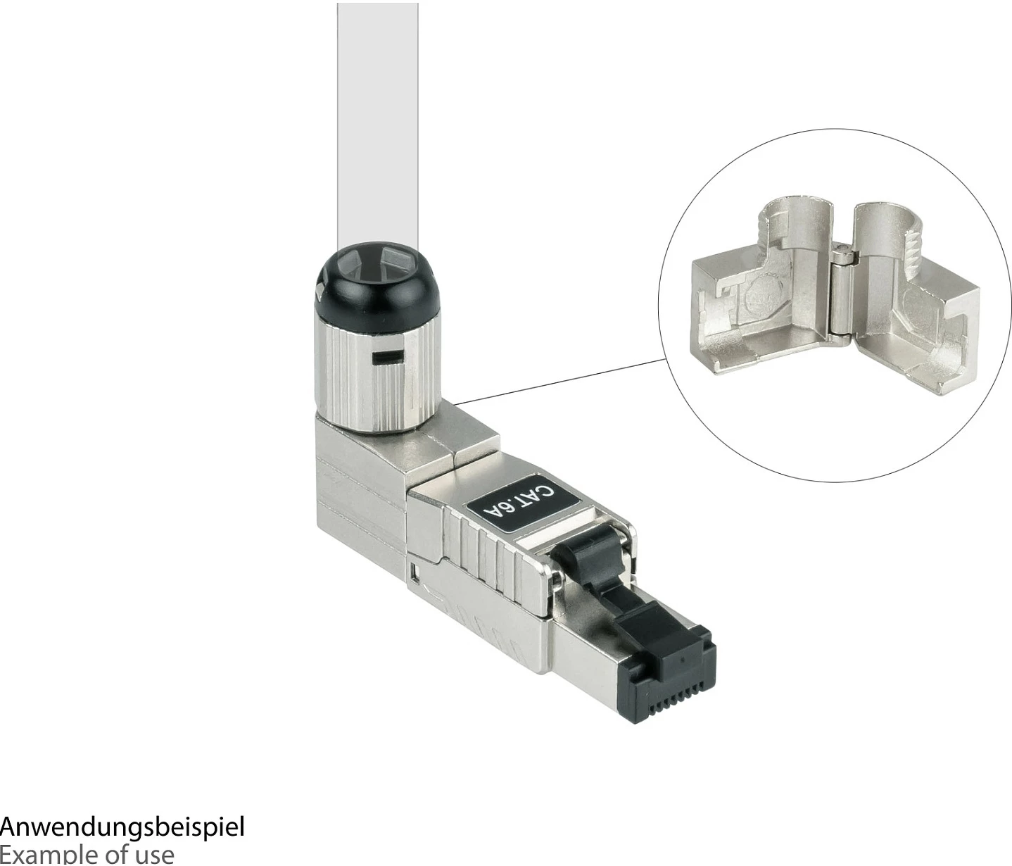 Konektor RJ45 GoodConnections Alcasa GC-N0165, Cat6, S/UTP (STP), 26/1, straight/angled, alumin