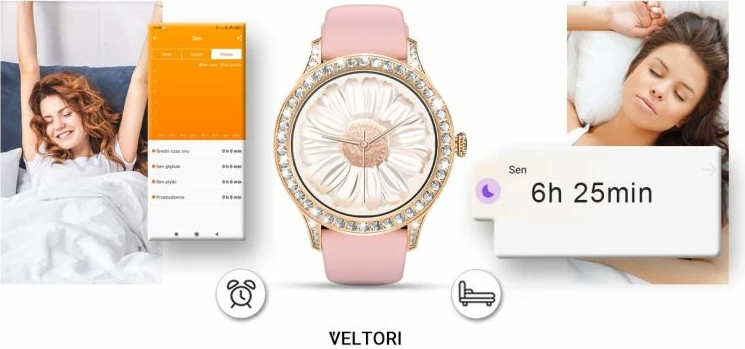 Smartwatch për femra VELTORI, rozë