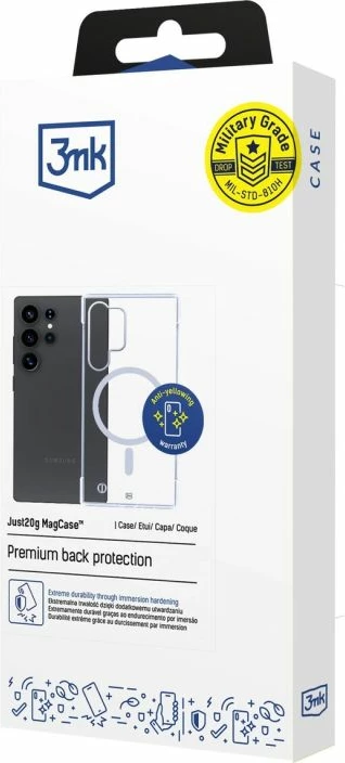 Mbrojtëse telefoni 3mk Protection Just20g MagCase për Samsung Galaxy S25 Ultra, transparente