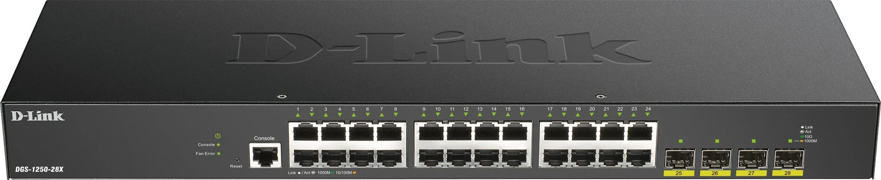 Switch D-Link DGS-1250-28X 24+4 porte, rackmount, Gigabit