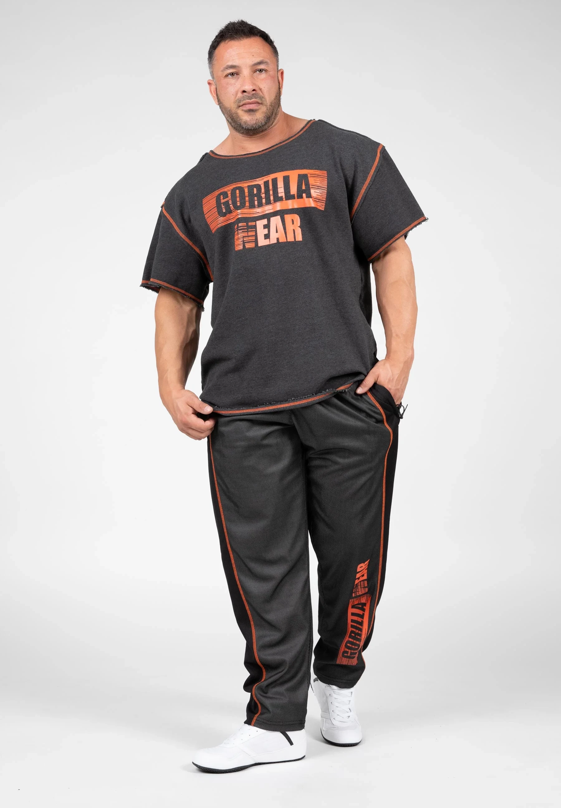 Wallace Workout Top - Gray/Orange [Madhësia: L/XL]