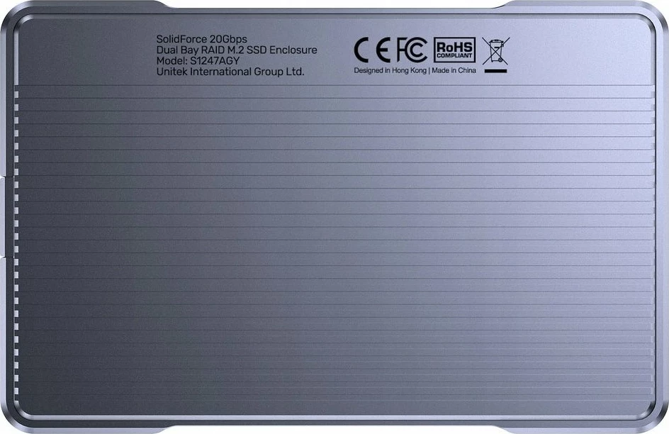 Kasë e jashtme për SSD M.2 Unitek S1247AGY01, 2x M.2, USB 3.2 Gen 2x2 20 Gb/s, RAID0/RAID1, klonim offline, Gri 8