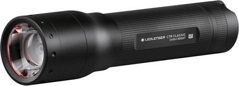 Llampë dore Ledlenser C7R Classic 503150, 1000 lm, bateri e rikarikueshme, IP54, e zezë