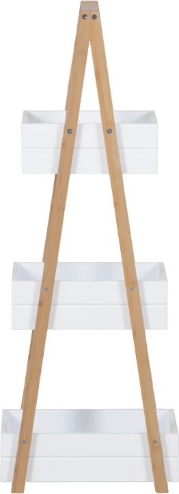 Raft dyshemeje Tercy, bambu, ngjyrë natyrale-bardhë, 30x18x80cm