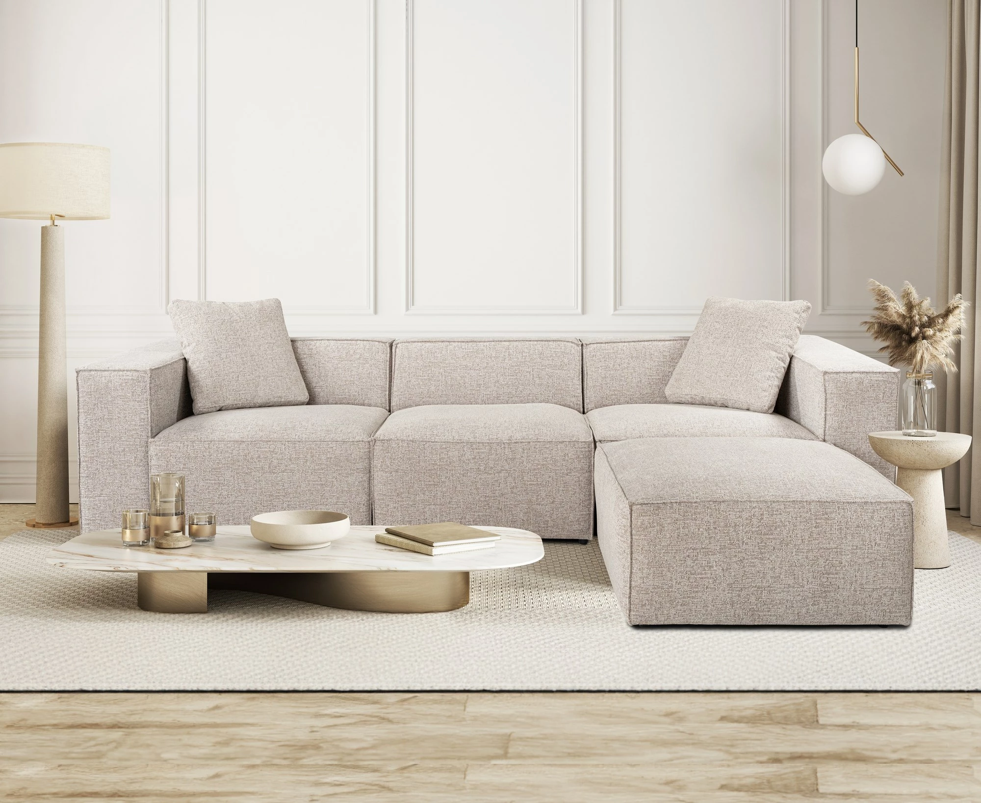 Këndare Lora me pouffe, ngjyrë moka