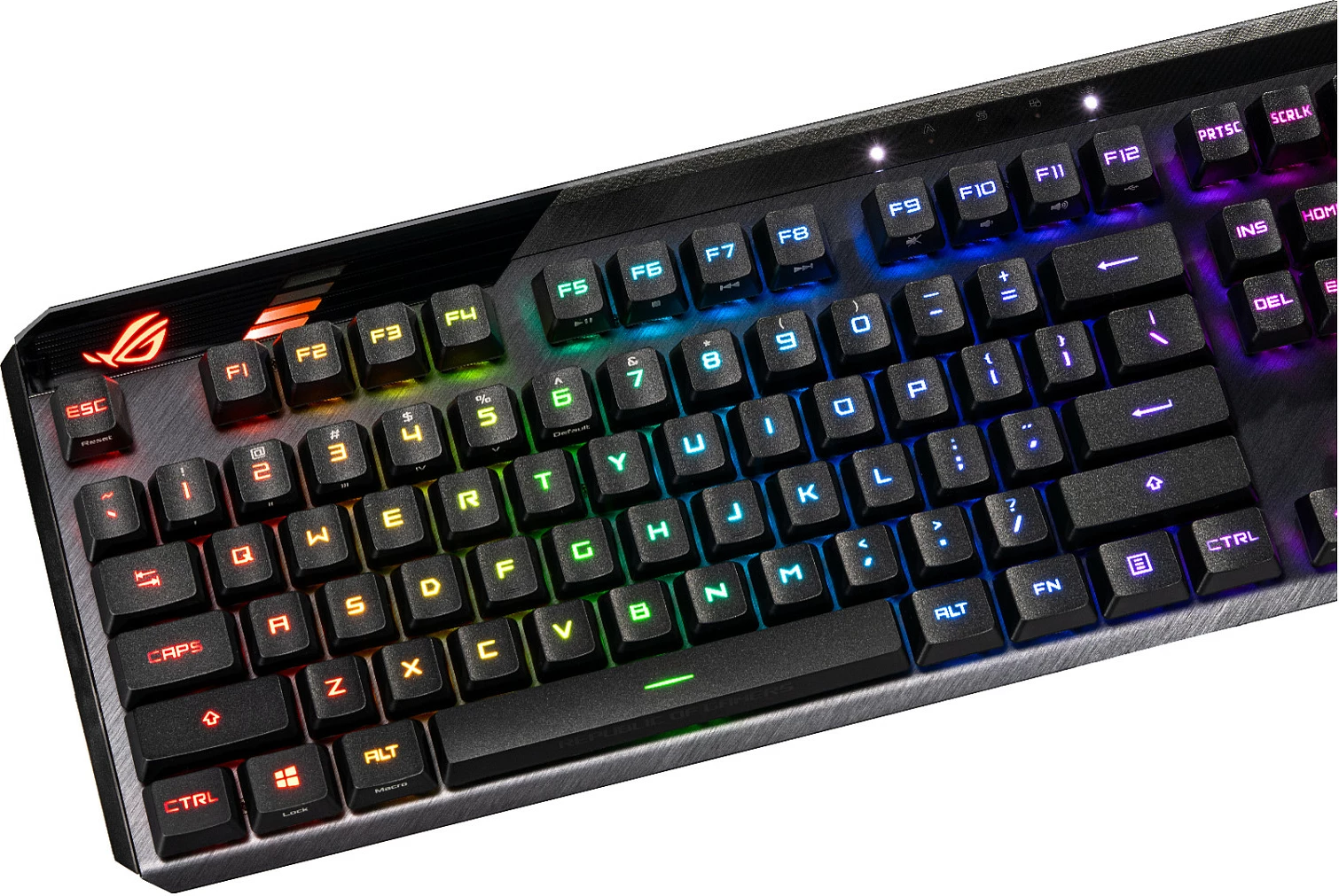 Set keycap-ash ASUS ROG PBT Doubleshot, për ROG RX switch, 123 copë, e zezë