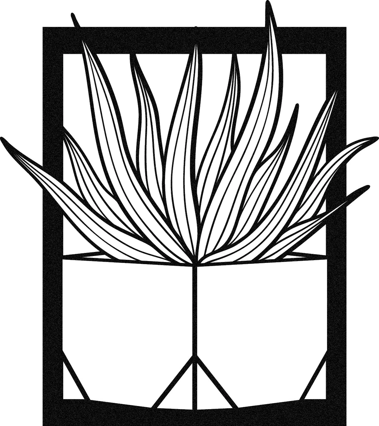 Aksesor dekorativ metalik për mur Wallity, Lagom, ngjyrë e zezë, 46x52cm