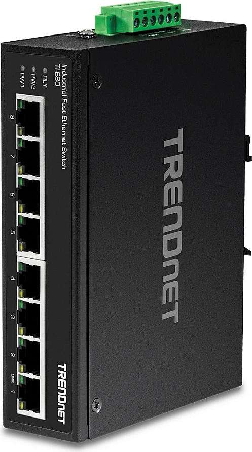 Switch TRENDnet TI-E80, 8x Fast Ethernet 10/100, DIN Rail, IP30, i zi