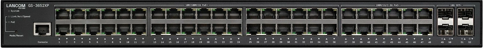 Switch LANCOM GS-3652XP, Managed, L3, 2.5G Ethernet, PoE+, 52 porte, rack 1U