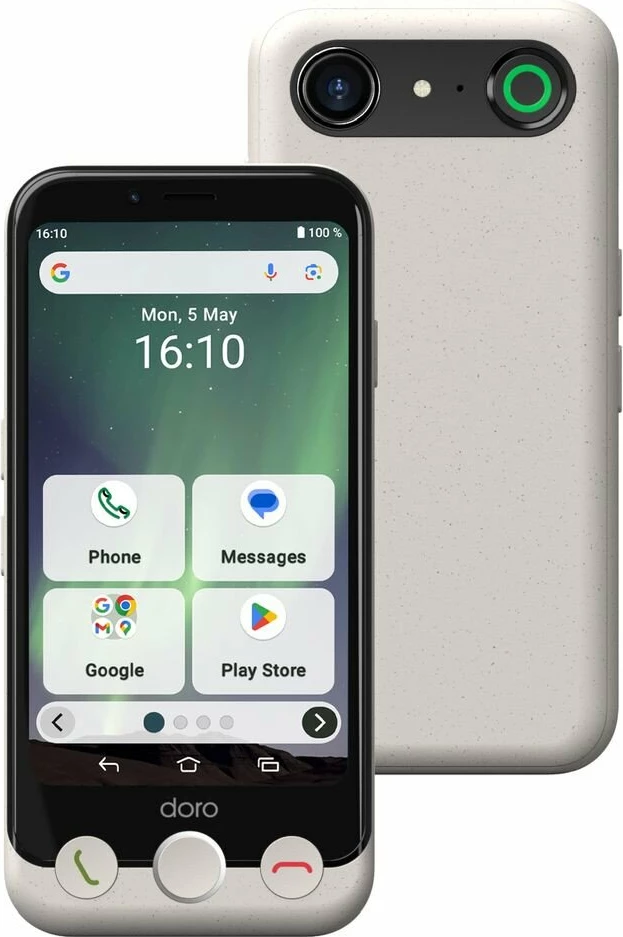 Celular Doro Aurora A10 (380532) 4GB/64GB Dual SIM, krem