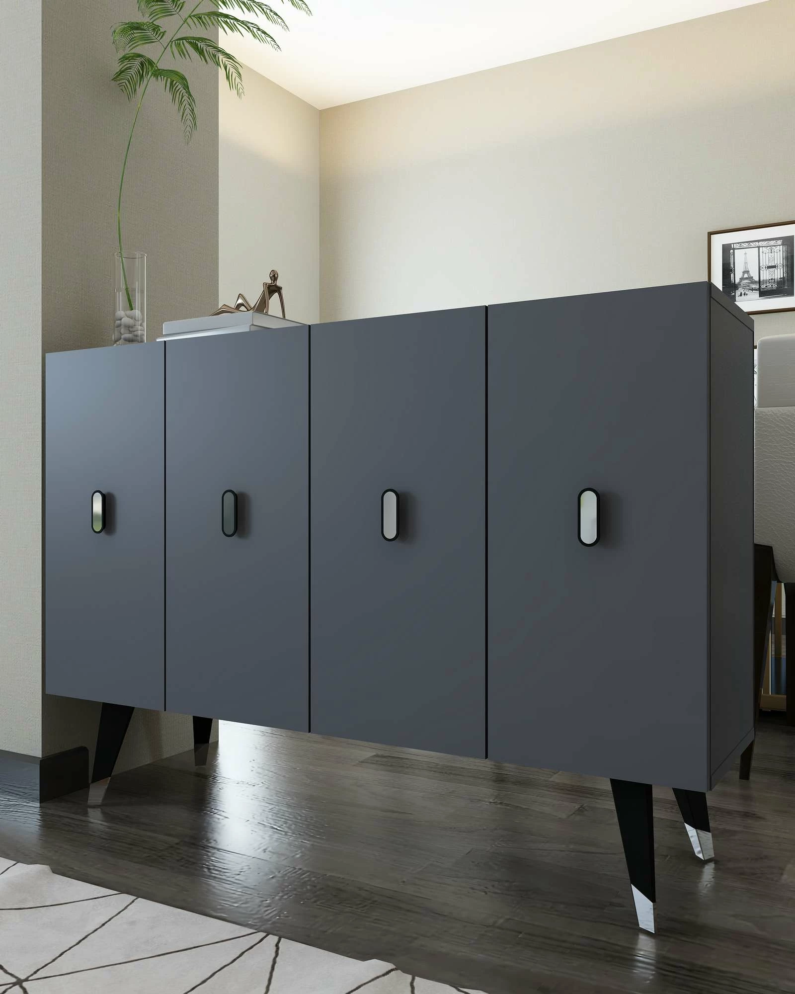 Konsol Skye Decor, anthracite, silver, 8168KM-32