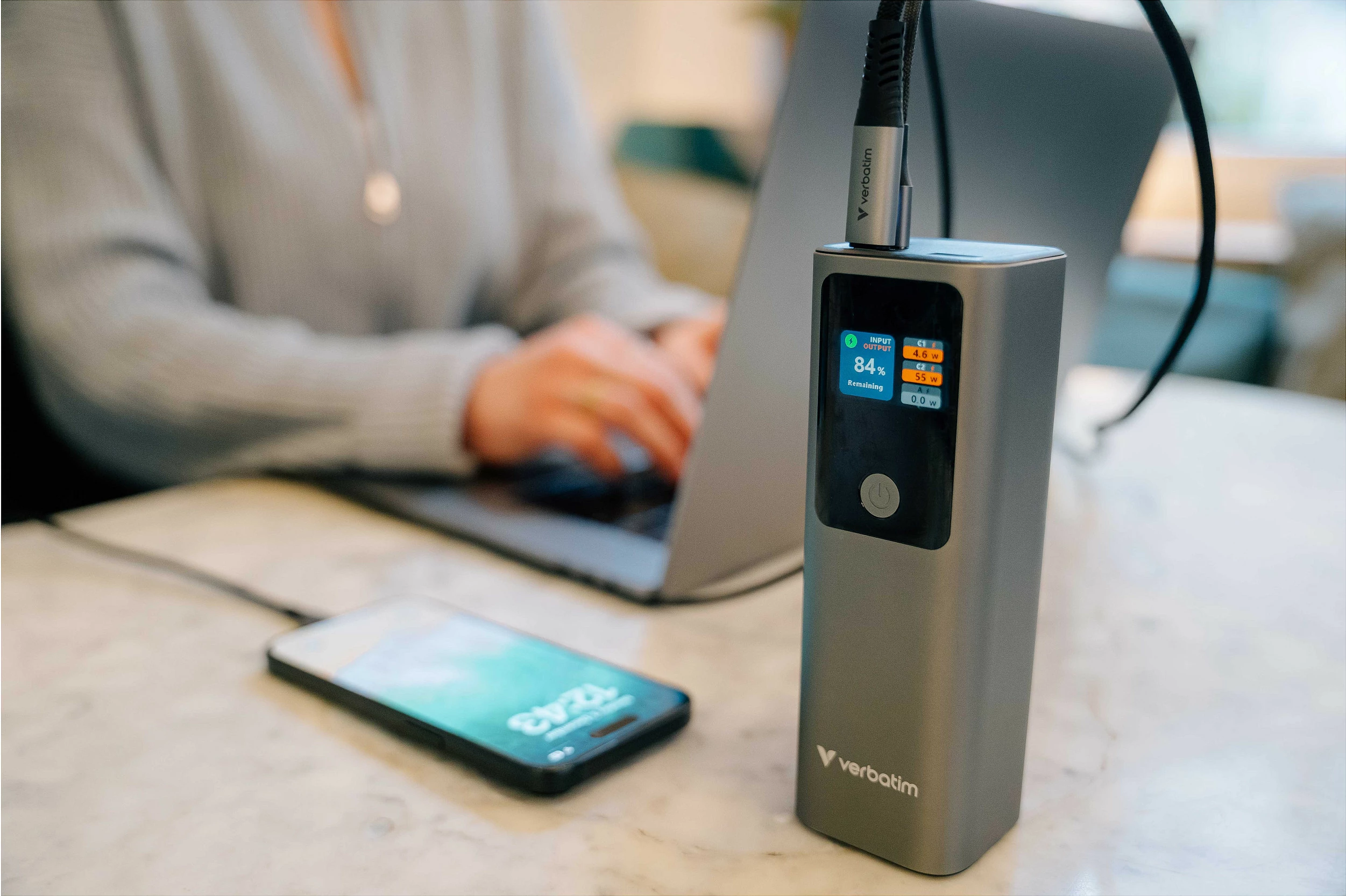 Power bank Verbatim Charge 'n' Go 27000mAh, 183W, PD 3.1/QC 3.0, Gri