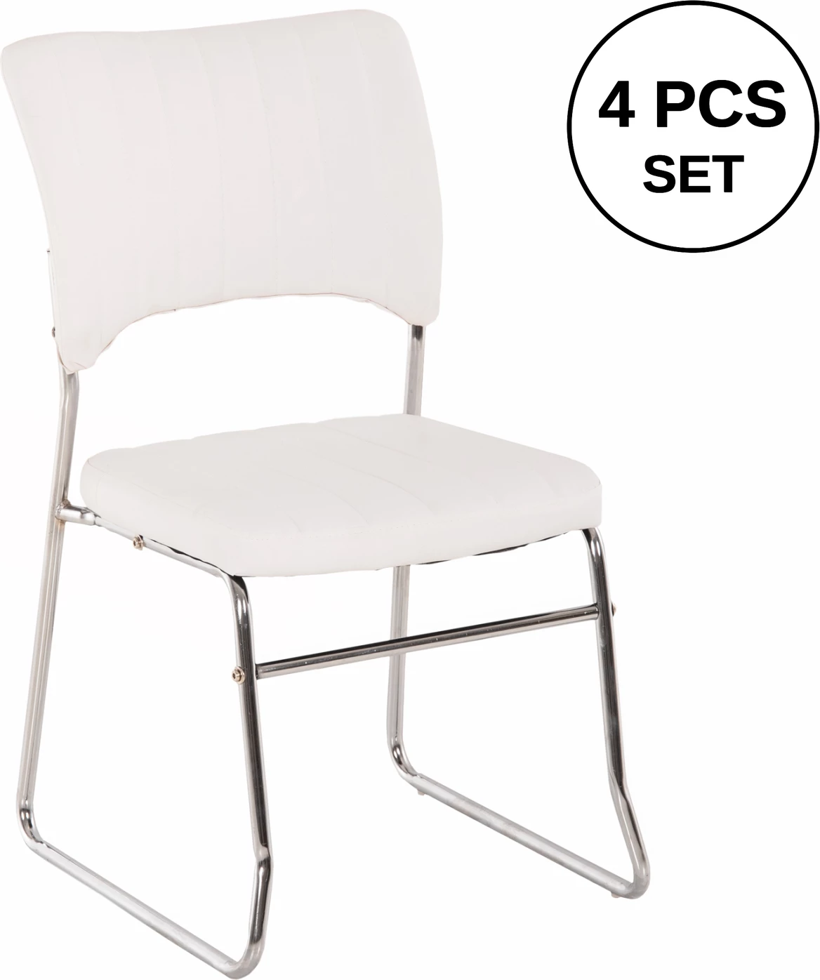 Karrige për zyre konferencash FH1071.02, set 4 copë, e bardhë