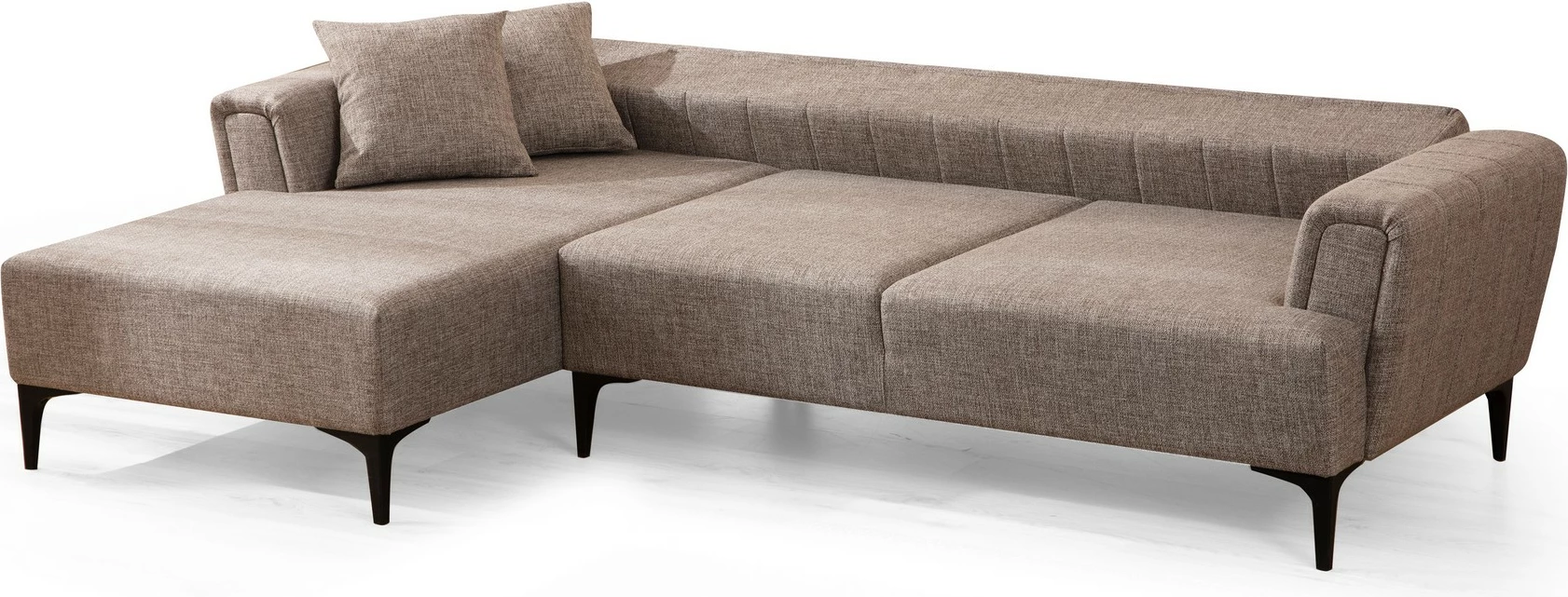 Kënd-sofë krevati Atelier del Sofa, Hamlet majtas, ngjyrë kafe e çelët