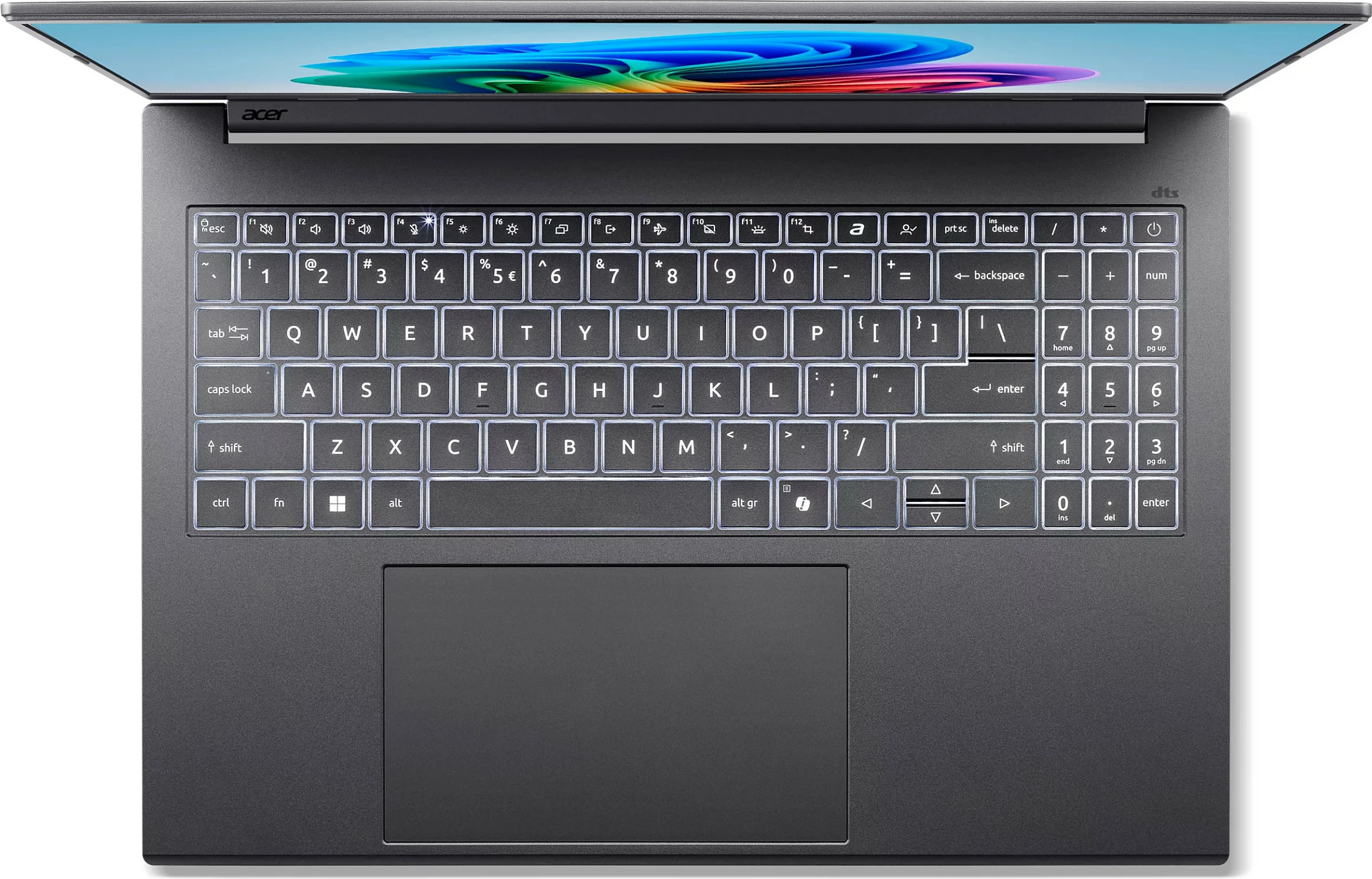 Laptop Acer Aspire 16 AI OLED A16-52M-916J, Core Ultra 9 288V, 32GB RAM, 1TB SSD, 16 inç OLED, Windows 11 Home, i hirtë