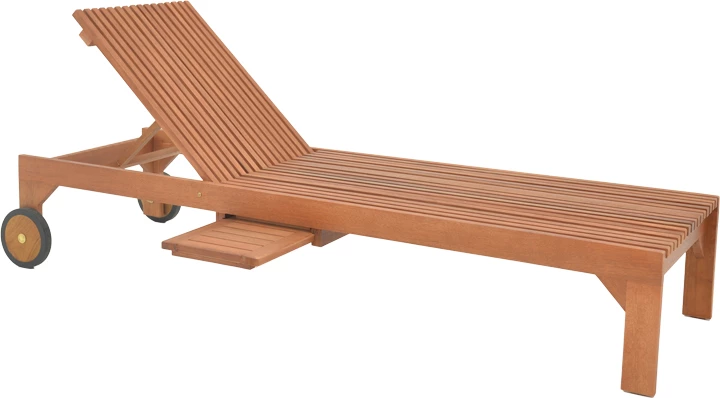 Shezlong Sunnie dru meranti, ngjyrë natyrale, 200x65x35cm