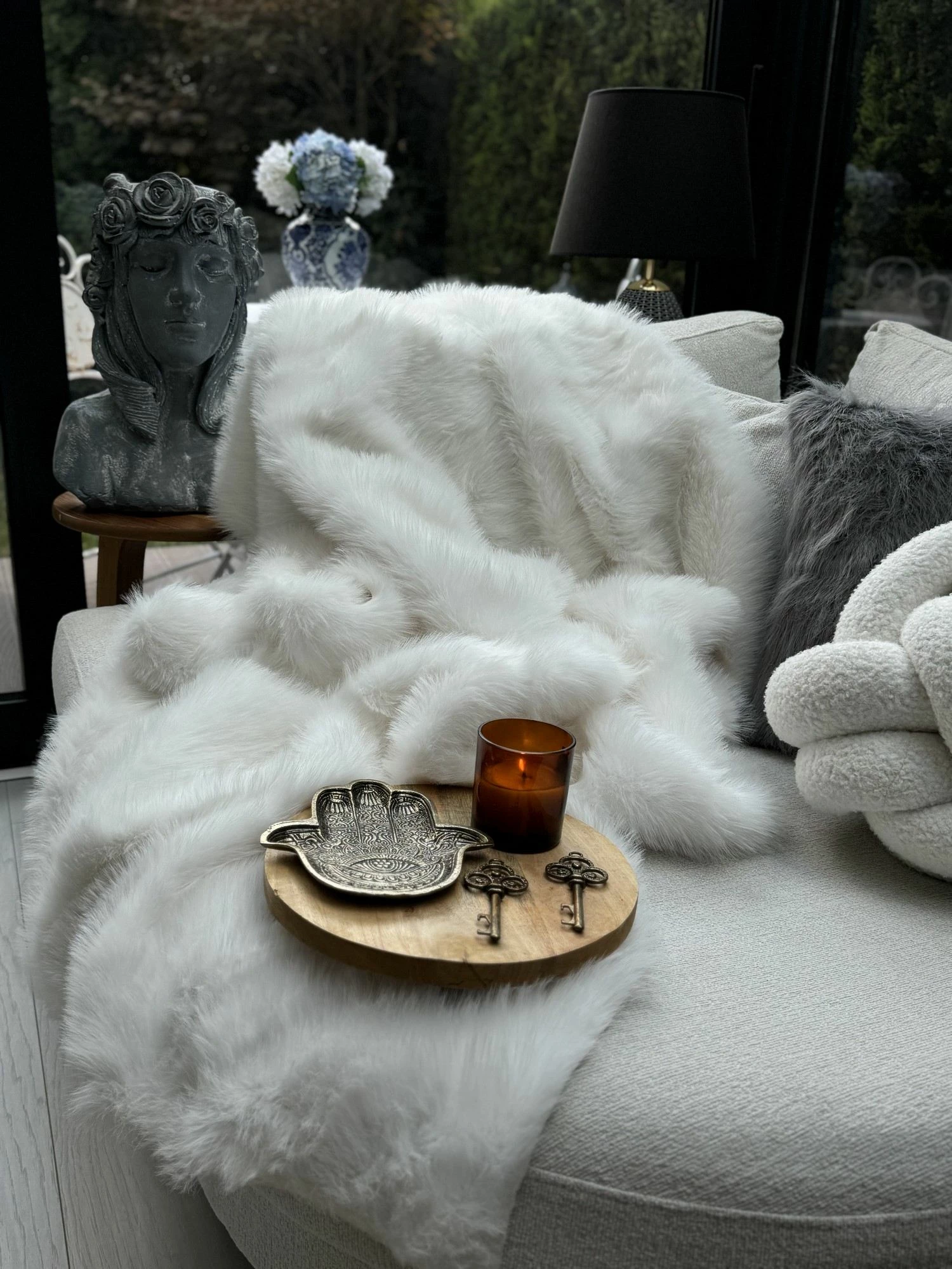 Mbulesë divani Evila Originals, Lolita, e bardhë, 150x100cm