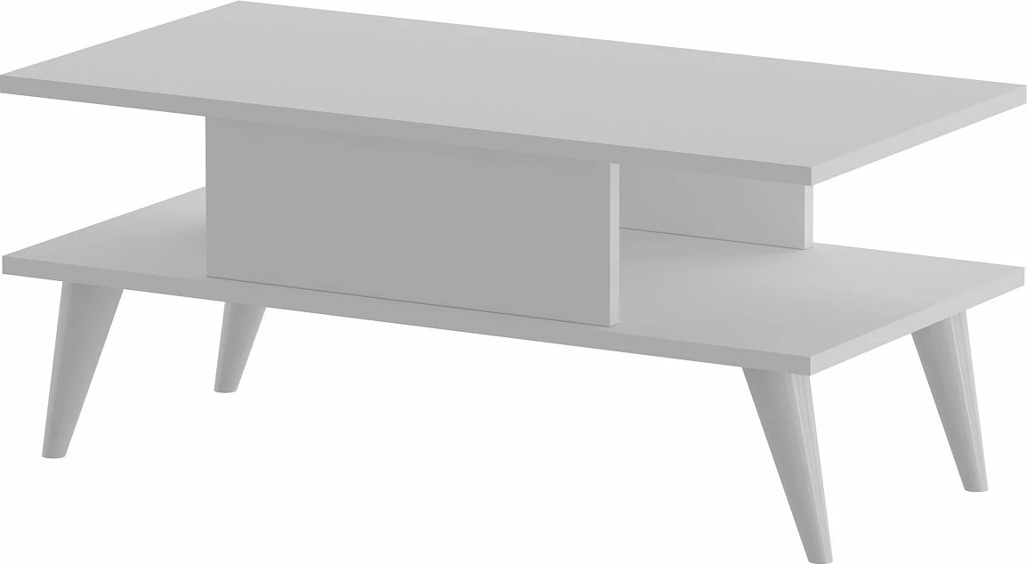 Tavolinë kafeje moderne, ngjyrë e bardhë, Skye Decor, Beta