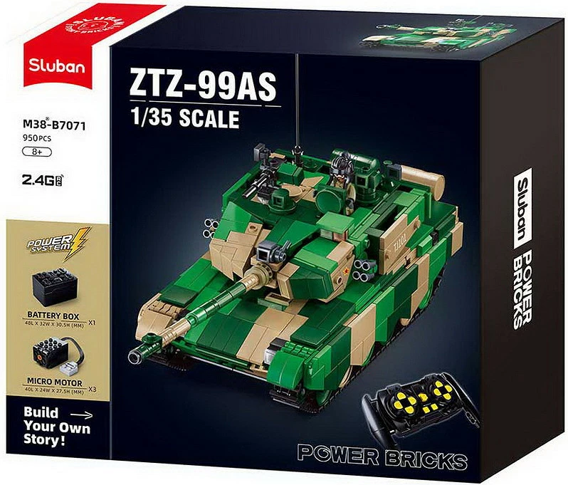 Lodër Sluban Sluban Army RC gevechts tank ZTZ-99AS M38-B7071