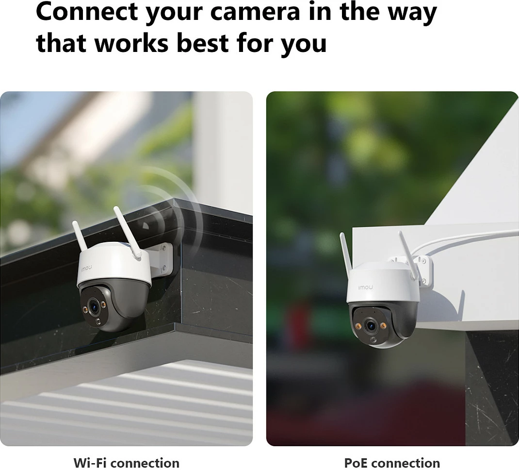 Kamerë sigurie IP Imou Cruiser 2C 2K, Wi‑Fi/Ethernet, Pan/Tilt 360°, microSD, IP66, e bardhë