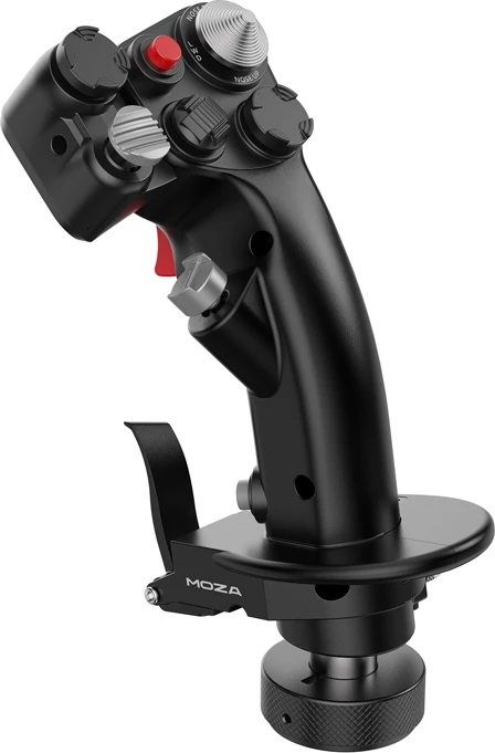 Flightstick Moza Racing MH16 për simulim fluturimi, alumini, i zi