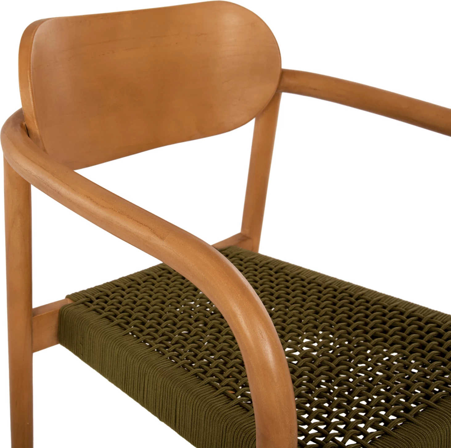 Karrige OSLO FH9636.05 dru teak natyral & litar jeshil 55x54x80Hcm