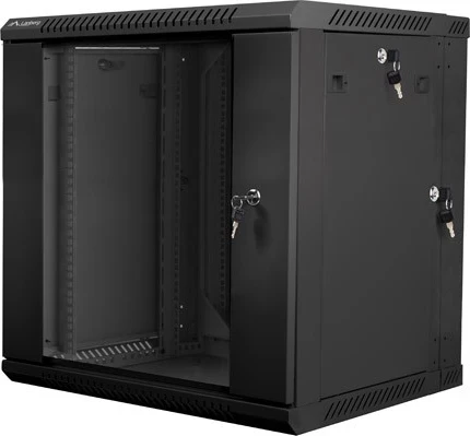Kabinet Lanberg WF02-6612-10B, 19", me xham, i zi 