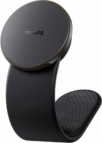 Mbajtës telefoni magnetik Baseus C02, për kroskot, 360° rrotullim, i zi, set me 2x shirit 3M