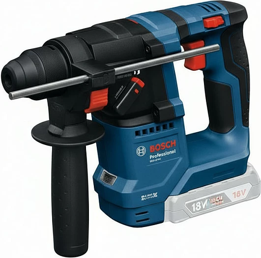 Çekiç shpues me bateri Bosch Professional GBH 18V-18, 18V, solo pa bateri/karikues, kaltër/zi