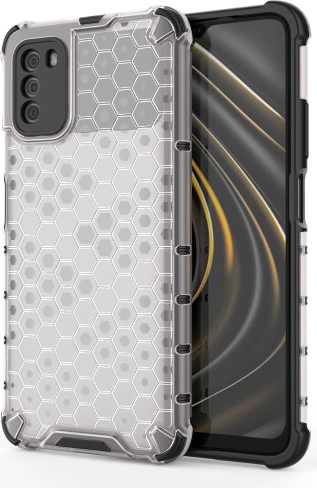 Mbështjellës Hurtel Honeycomb për Xiaomi Poco M3, Transparent