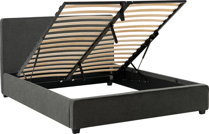 Krevat dopio Bedkapakoworld ngjyrë gri e errët 160x200cm