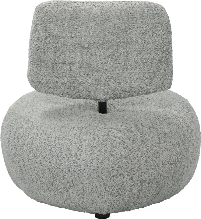 Karrige Stonie, stof bouclé, ngjyrë e gjelbër, 67x73x67cm