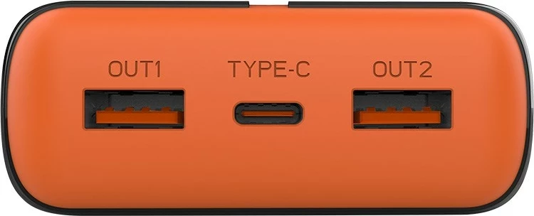 Power bank Tracer EnerGen 20000 mAh, e zezë, portokalli