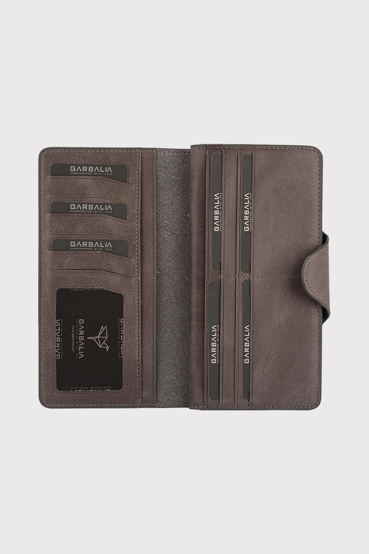 Portofol unisex, lëkurë natyrale, ngjyrë gri, Zoozie Bags, Axel