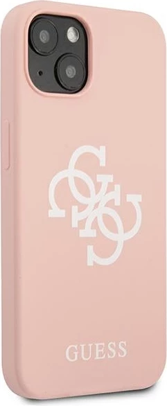 Mbështjellës Guess GUHCP13SLS4GWPI për iPhone 13 mini 5.4", silikon, rozë