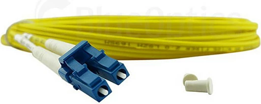 Kabllo patch fiber optike BlueOptics LWL LC/SC, Single-Mode OS2 G.652.D, 1m, LSZH, e verdhë