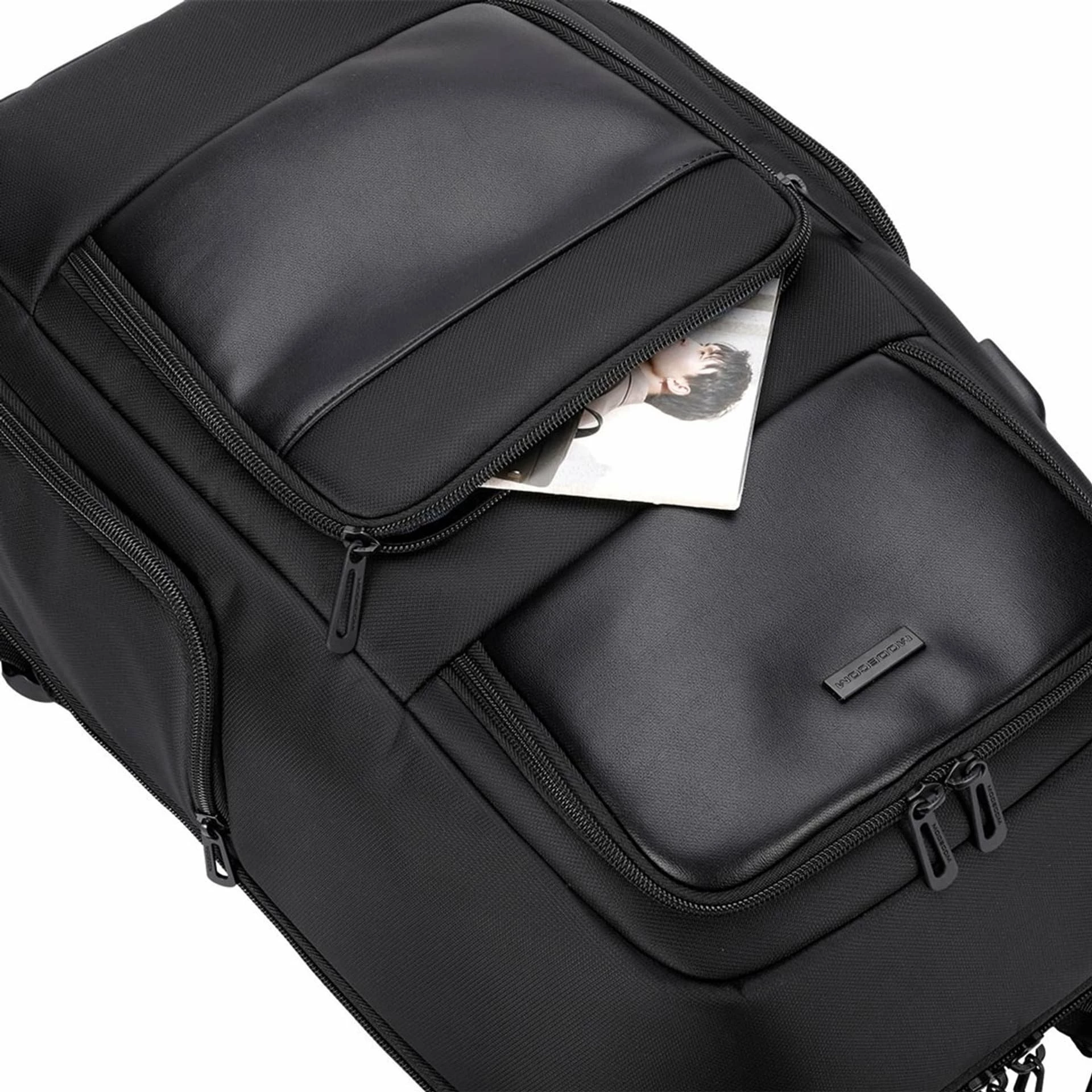 Çantë shpine për laptop Modecom Creative 15, 15.6\", me port USB, e zezë