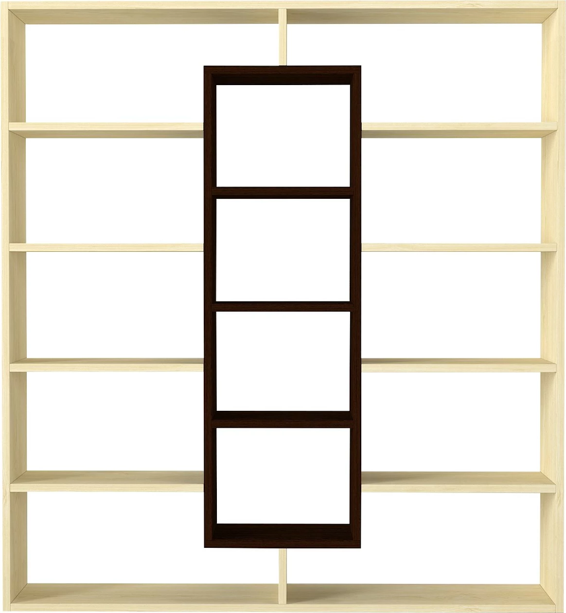 Raft librash Hanah Home, Ample, ngjyrë wenge dhe betull