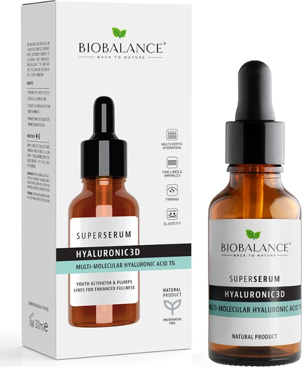 Bio Balance Hyaluronic 3 D Multi-molecular hyaluronic acid 1%, 30 ml